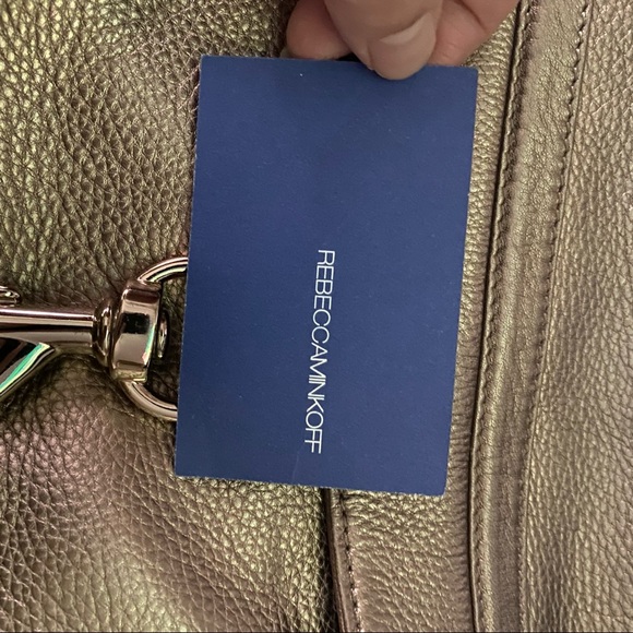 Rebecca Minkoff gold metallic leather with gold chain Daddy MAC purse EUC - Picture 13 of 15